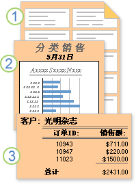 显示带格式的数据或计算的数据的报表